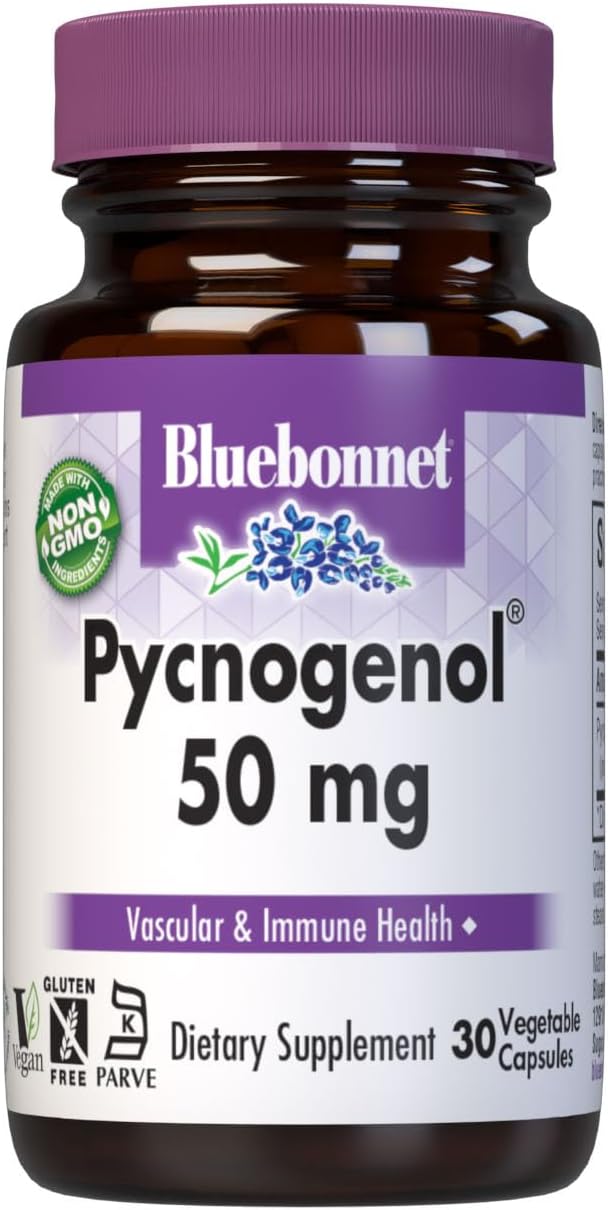BLUEBONNET NUTRITION PYCNOGENOL 50 mg | Third-party tested for purity and potency; manufactured in the USA