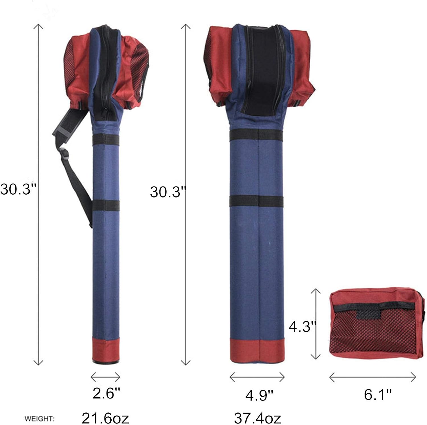 M MAXIMUMCATCH Maxcatch Fly Fishing Rod Case with Reel Pouch, Complete Rod Protection Bag, Single and Dual Rod Tube with Shoulder Strap