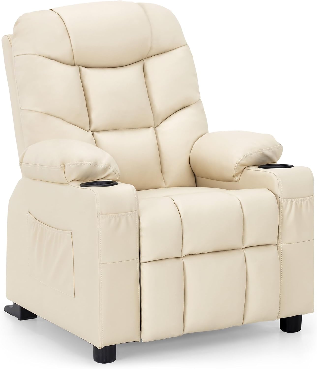 MCombo Big Kids Recliner for Ages 3+, Toddlers Recliner 7355 Velvet, Blue