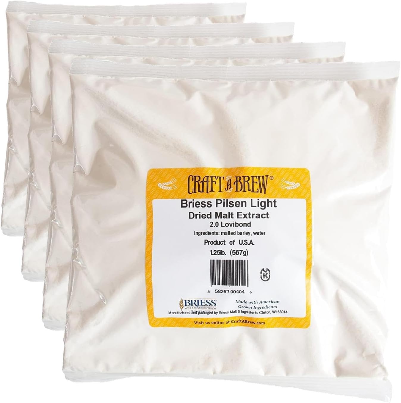 Craft a Brew - Dry Malt Extract for Brew Kit - All Purpose Base Extract - 1 Pound Bavarian Wheat - For Any Beer Style - Effective Fermentation