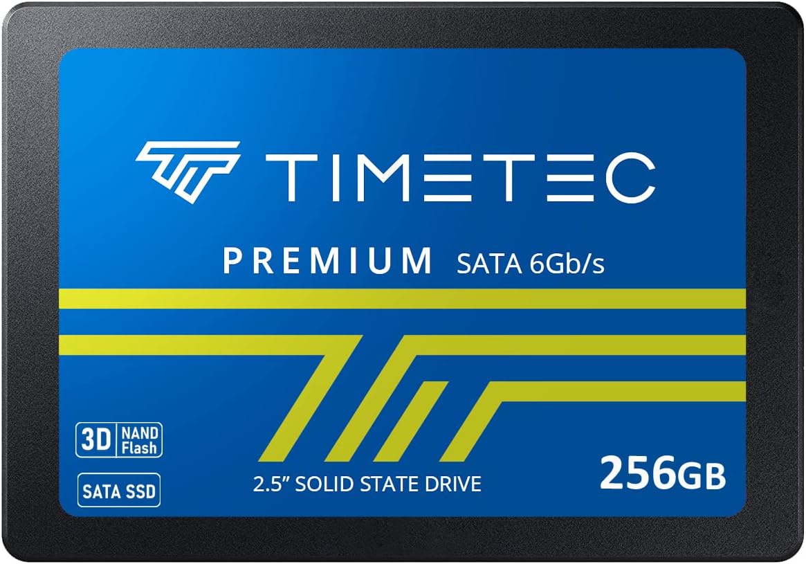 Timetec 512GB SSD 3D NAND SATA III 6Gb/s 2.5 Inch 7mm (0.28") Read Speed Up to 550 MB/s SLC Cache Performance Boost Internal Solid State Drive for