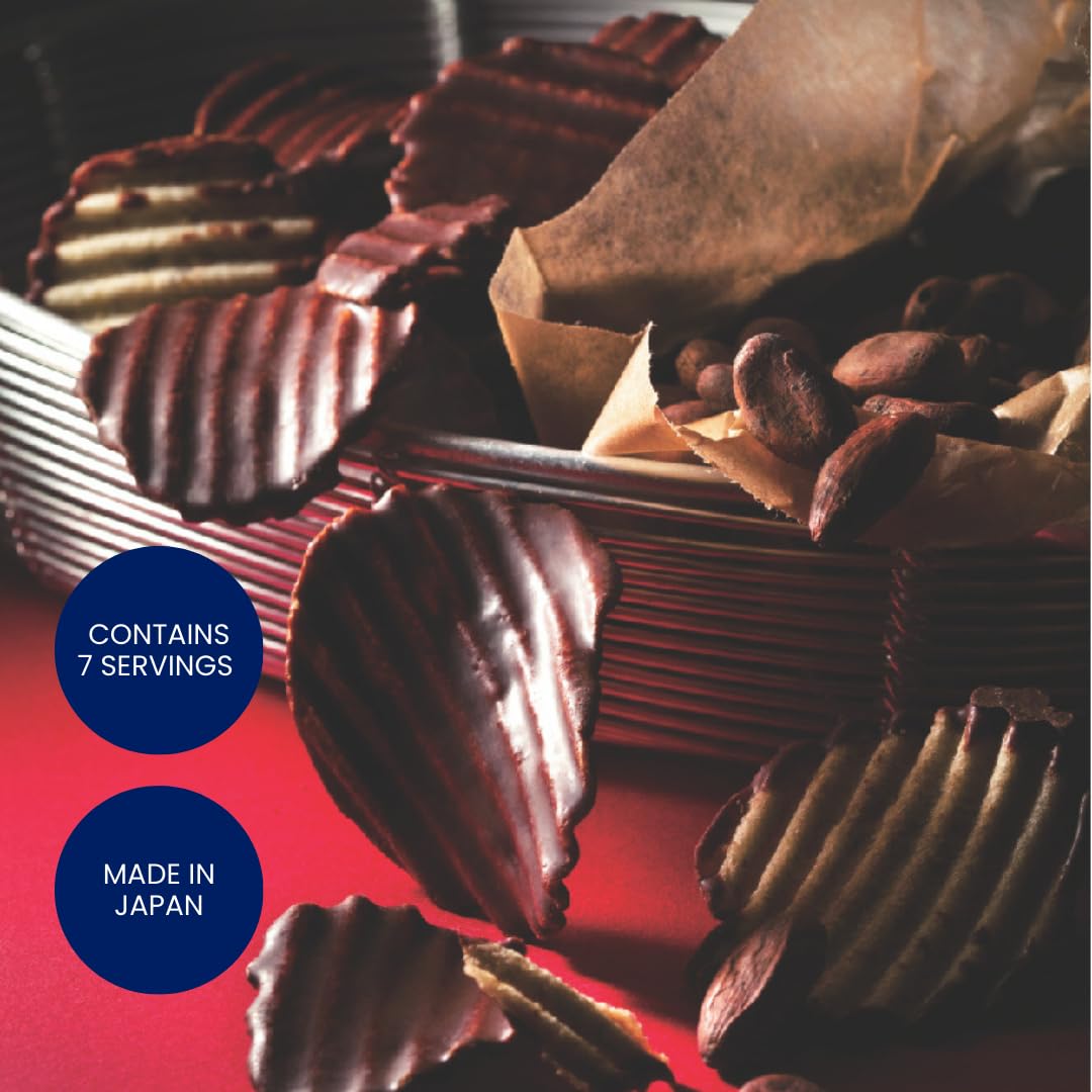 ROYCE' Potatochip Chocolate "Original" - |Chocolate Coated Crispy Potato Chips | Gourmet Snack for Gifting & Indulging | Japanese Potato Chip Chocolate from Hokkaido (7 Servings per Container)