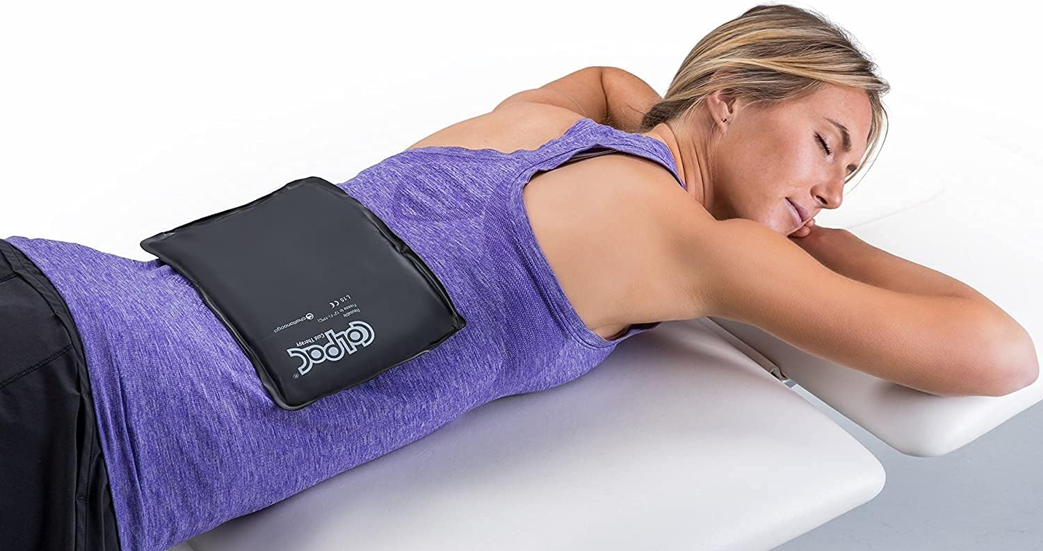 Chattanooga ColPac - Reusable Gel Ice Pack - Black Polyurethane - Standard - 10 in x 13.5 in - Cold Therapy - Knee, Arm, Elbow, Shoulder, Back - Aches, Swelling, Bruises, Sprains, Inflammation