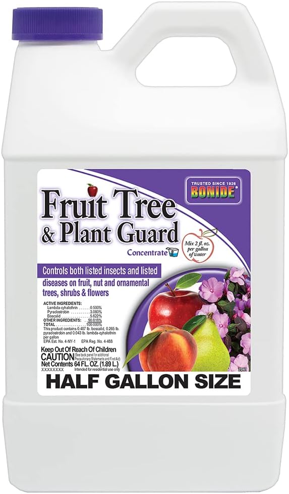 Bonide Fruit Tree & Plant Guard, 32 oz Concentrate | Multi-Purpose Fungicide, Insecticide, Miticide, For Home Gardening