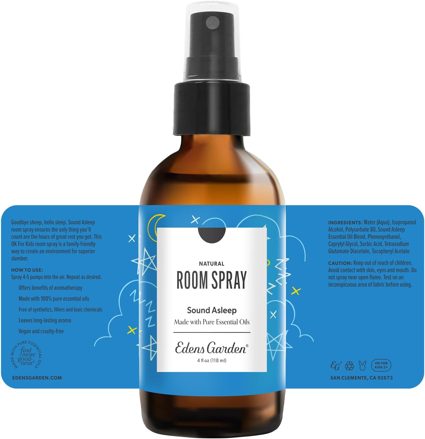 Edens Garden Fighting Five Natural Room & Linen Spray 4 fl oz (118 ml)