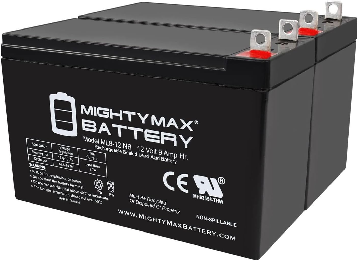 Mighty Max Battery 12V 9AH SLA Battery Replacement for Generac GP6500E