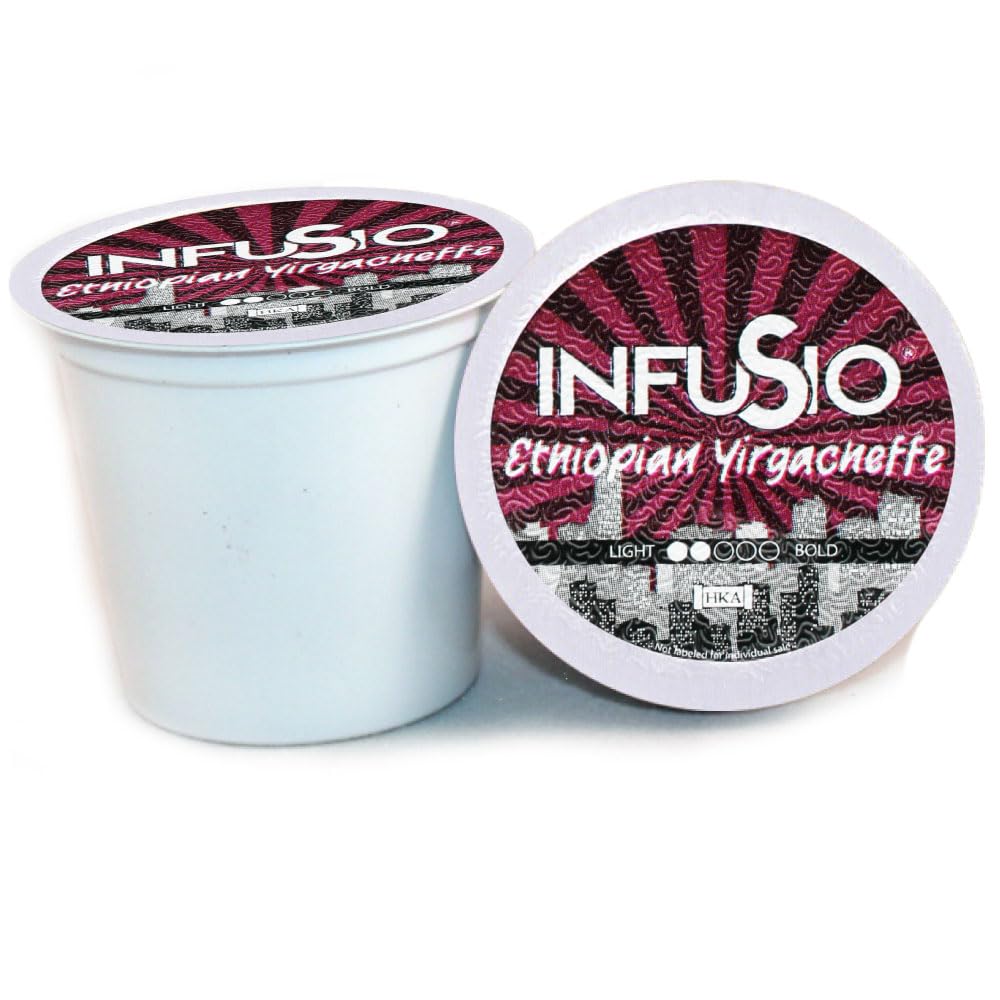 InfuSio Coffee Pods World Origins Variety Pack – 96 Count, 12 Blends Inspired by Colombia, Ethiopia, Kenya, Costa Rica & More, Medium & Dark Roast, Low Acid, Keurig Compatible