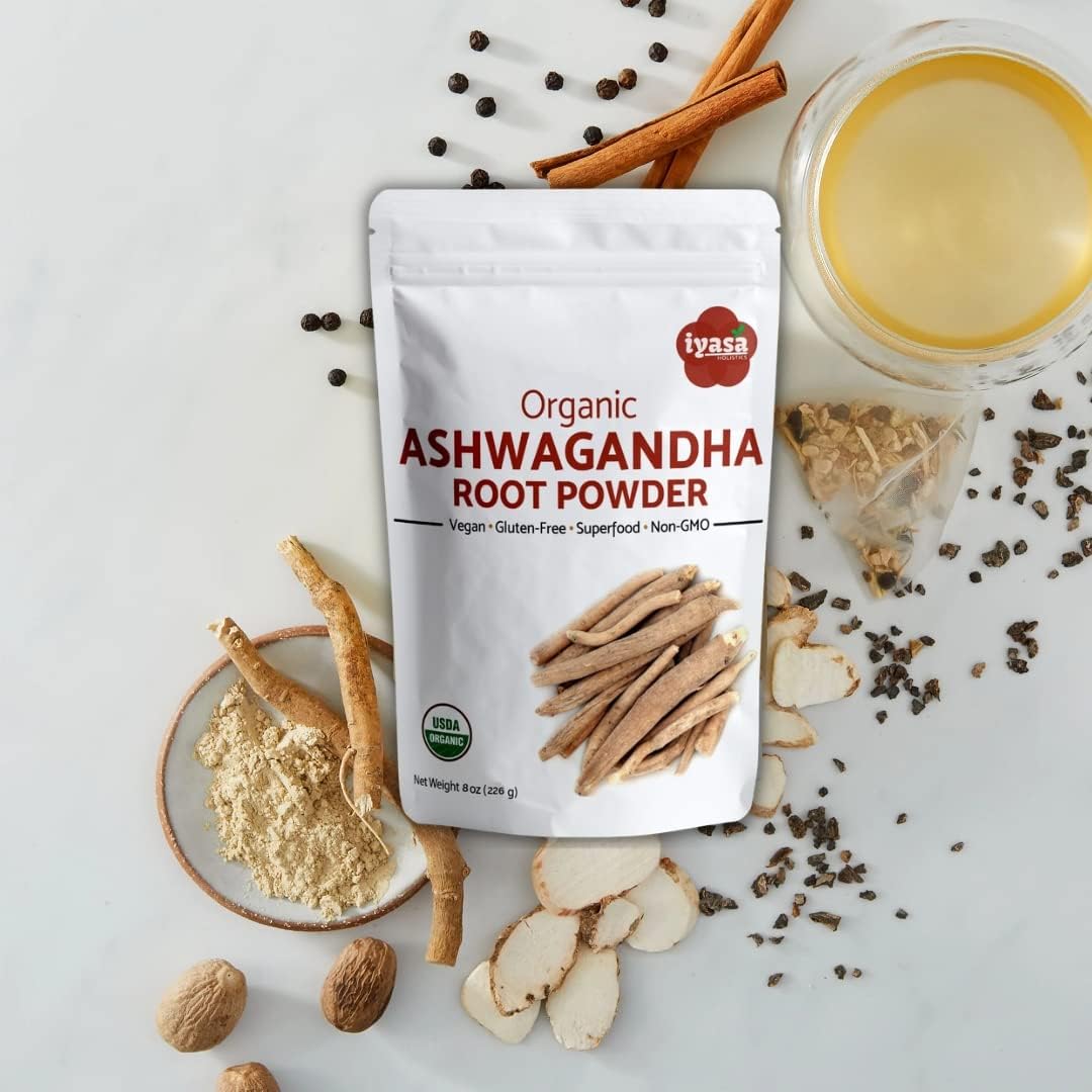 Iyasa Holistics Organic Ashwagandha Powder 16 oz – Natural Superfood Powder to Support Calm