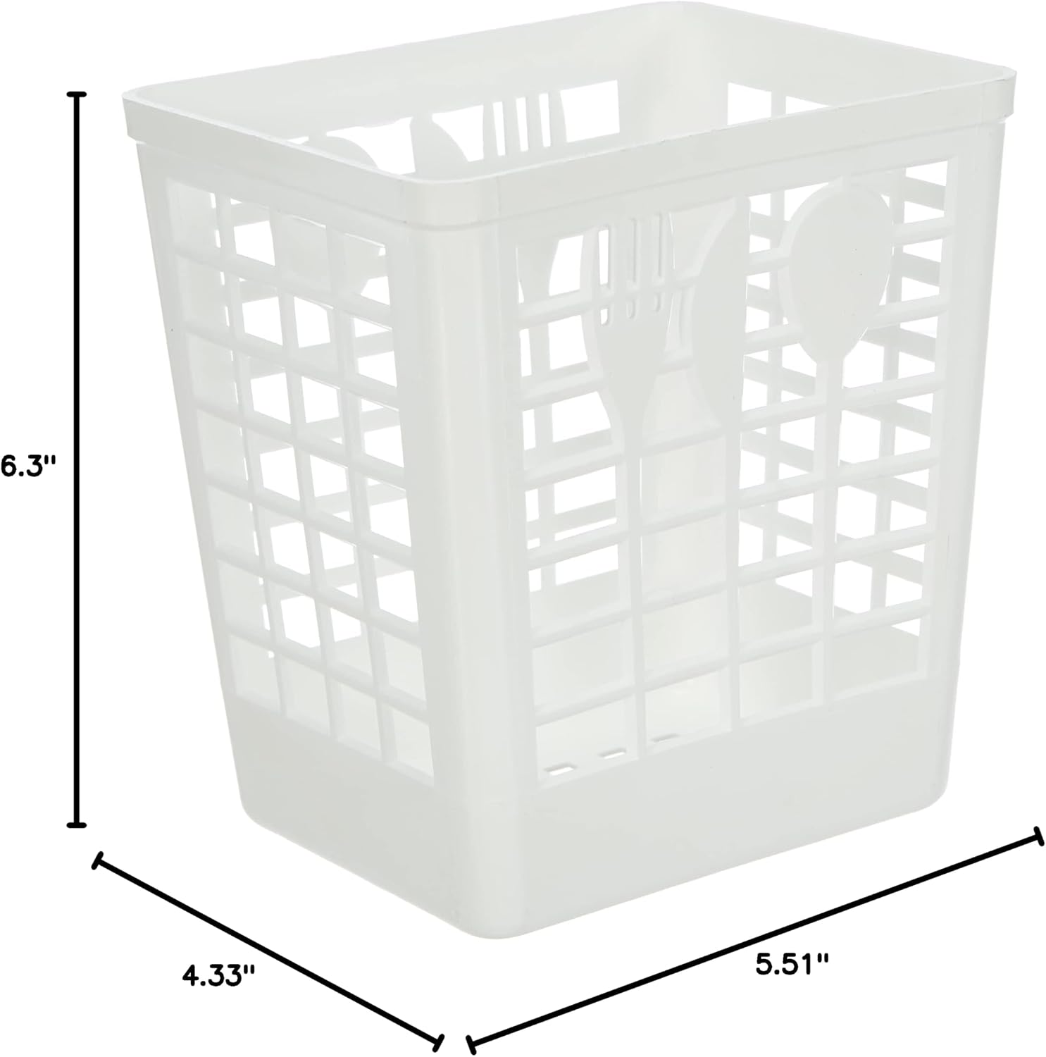 Kimmel Medium White Plastic Cutlery Drainer