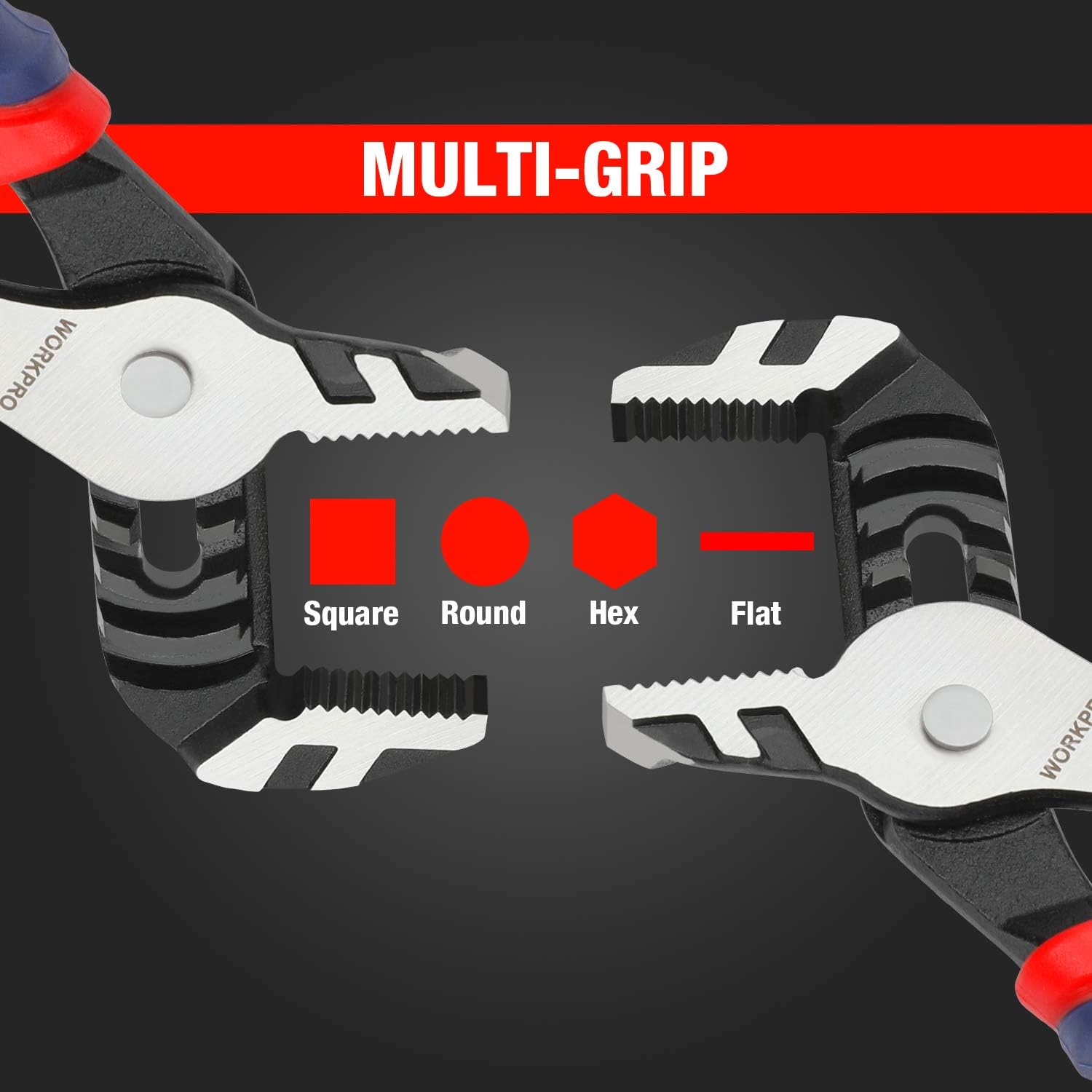 WORKPRO 3 Piece Groove Joint Plier Set