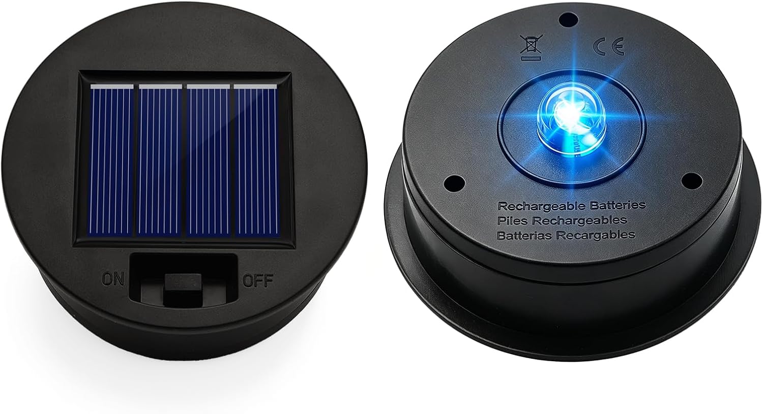 Solar Light Replacement Top Parts 4 Pack(Top Size 3.31 inch