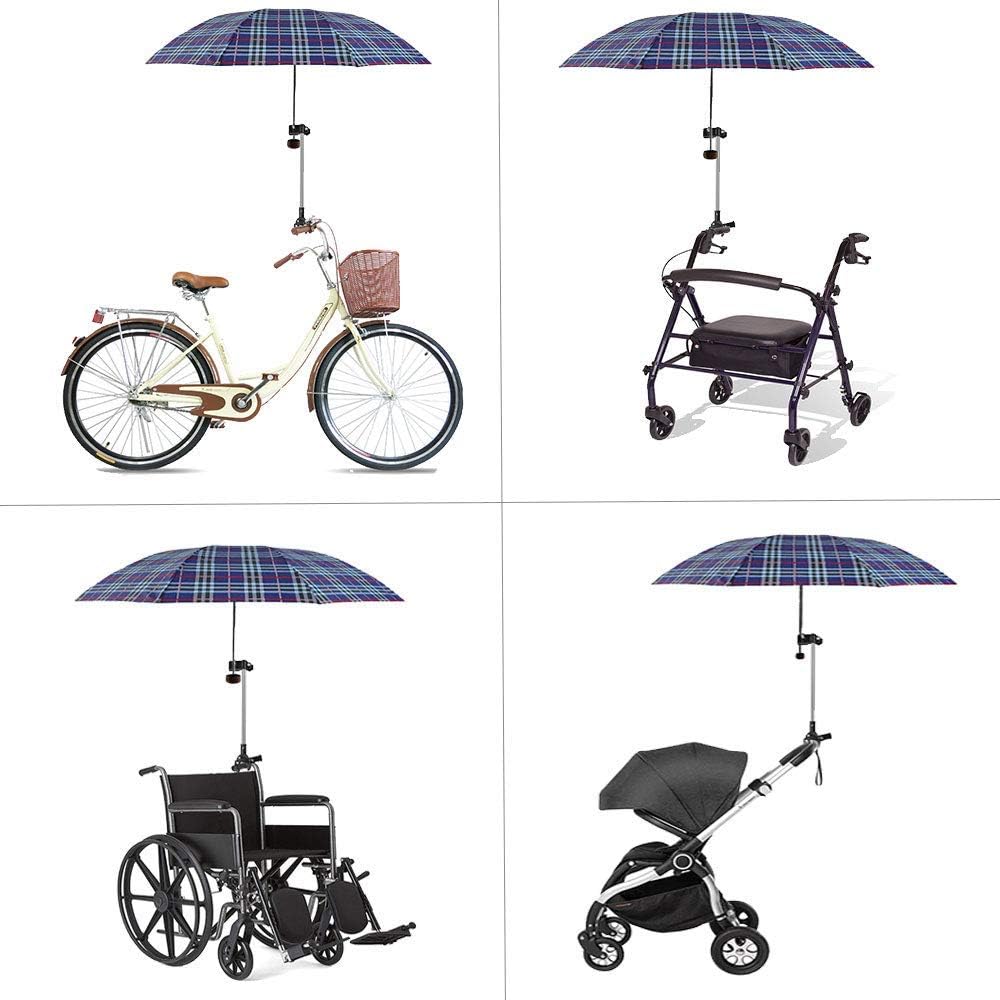 Yobee Adjustable Umbrella Mount Holder No Need Any Tooling to Attach Umbrella Clamp, Umbrella Connector Holder to Wheelchairs, Walker, Rollator, Bike