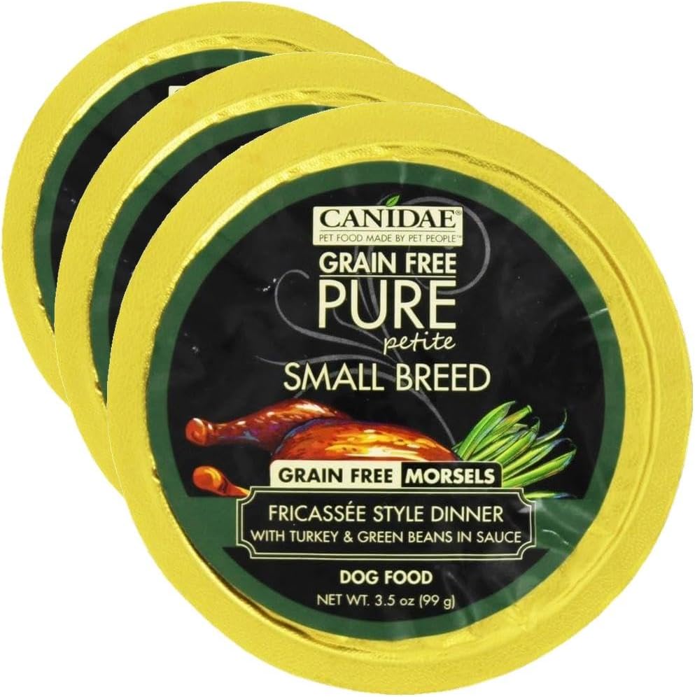 CANIDAE Pet Foods - Grain Free Pure Wet Dog Food Petite Small Breed Fricassee Style Dinner - 3.5 oz.