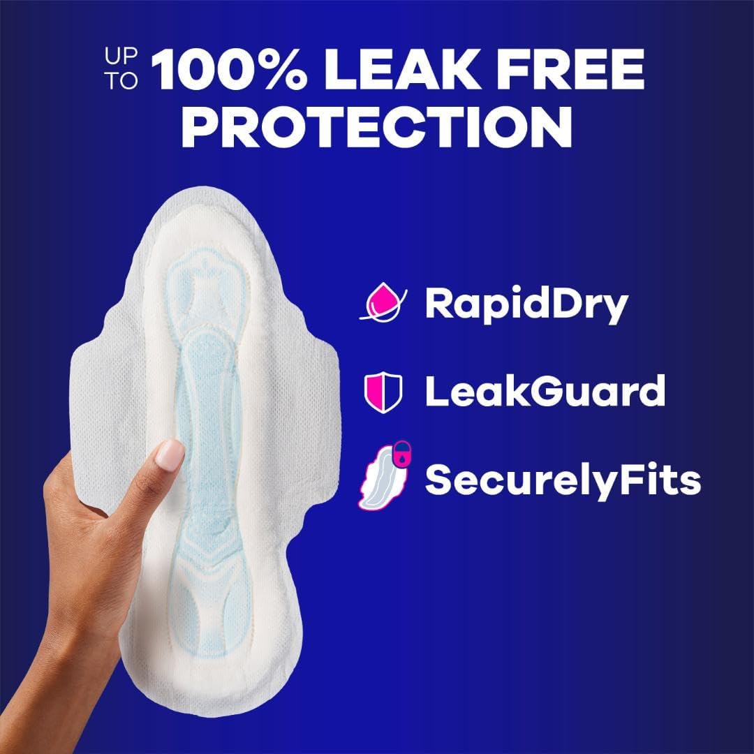 Always Maxi Overnight Feminine Pads with Wings for Women, Size 4, Overnight Absorbency, Unscented, Up to 100% Leak-Free Protection, 48 Count