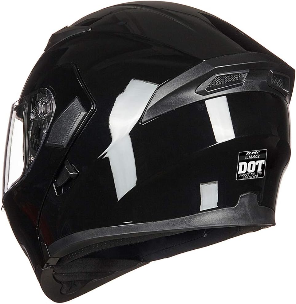 ILM Motorcycle Dual Visor Flip up Modular Full Face Helmet DOT Model 902/902L