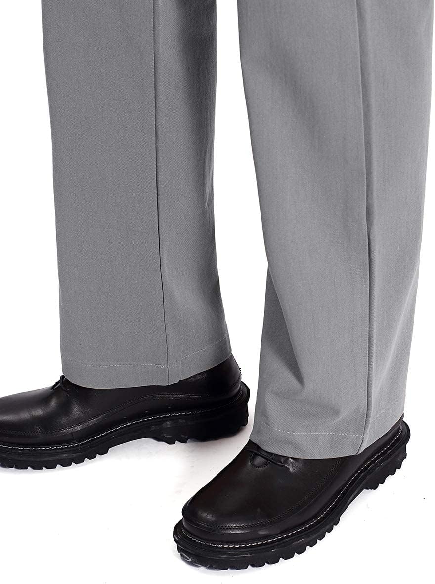 IDEALSANXUN Mens Casual Elastic Waist Twill Pants