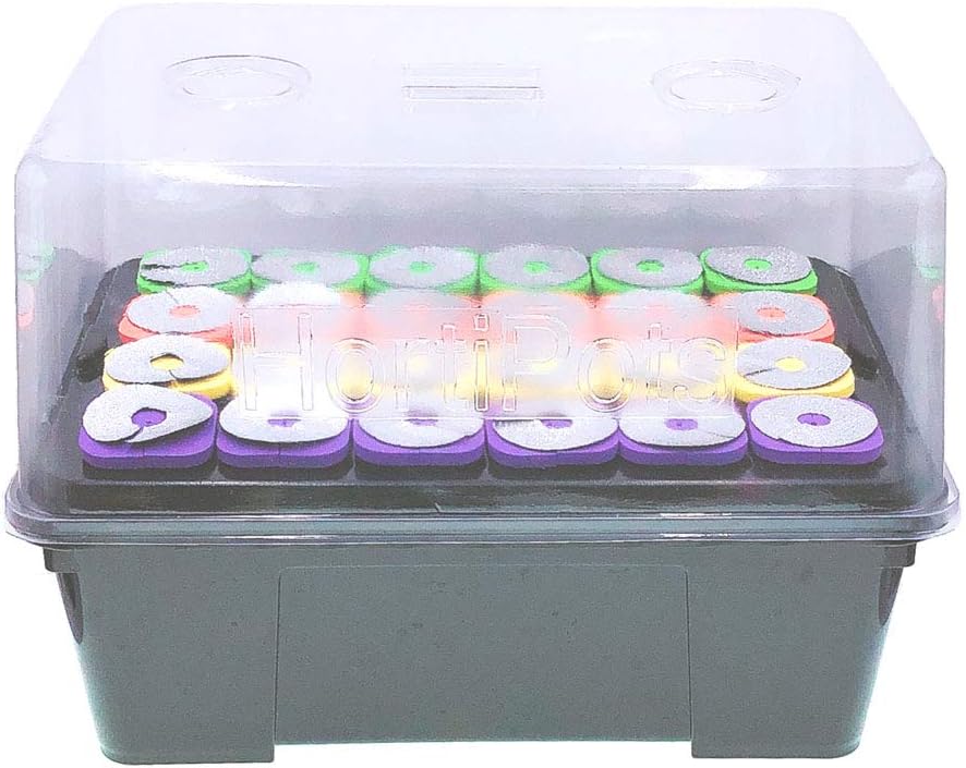 DWC Cloner Rooting Recirculating System 24 Site Cutting Clone and Seeding Root 2 in 1 Deep Water Cloner 24 Site with Clear Humidity Propagation Dome