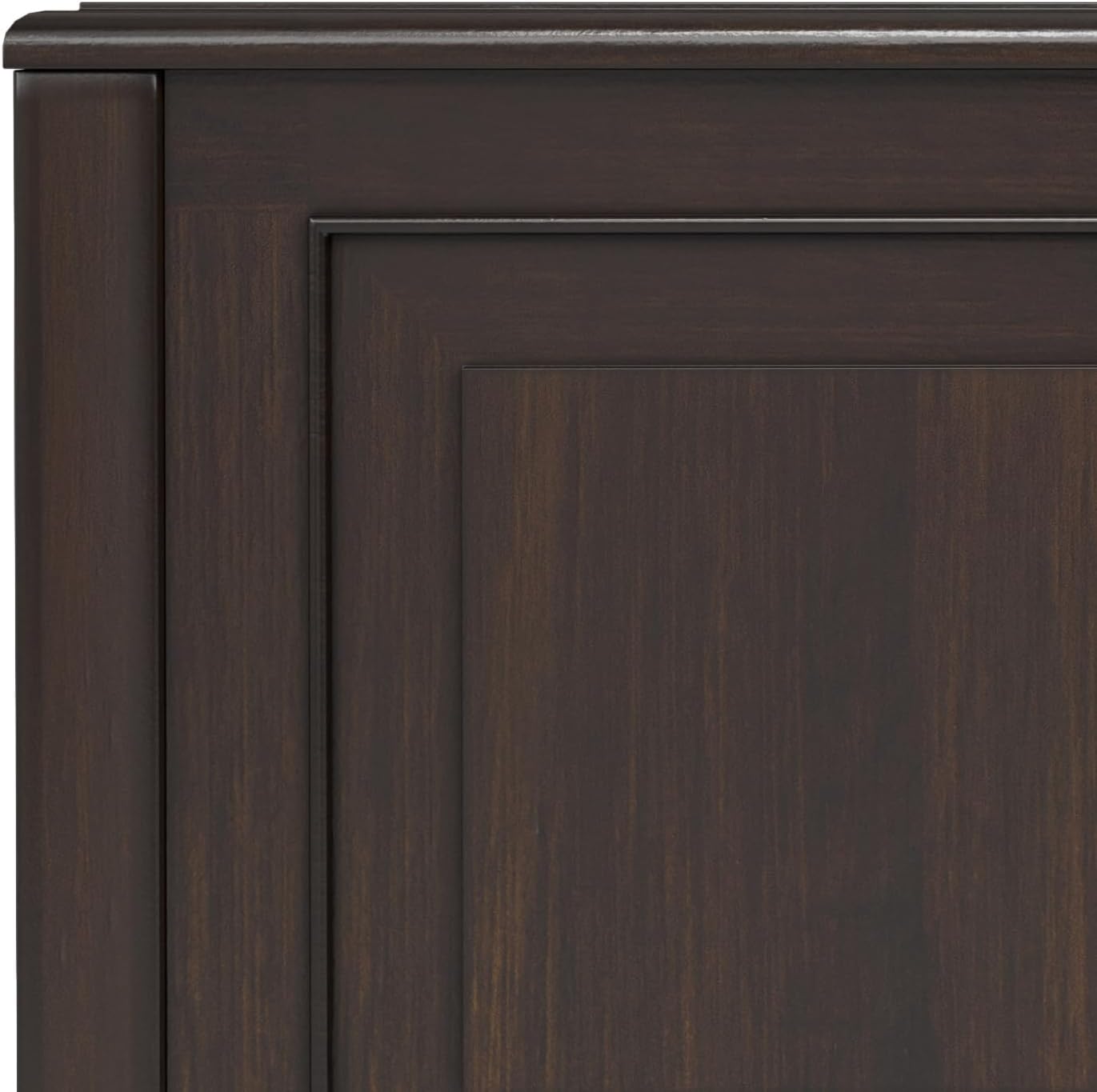SIMPLIHOME Harvey 47" Wide Solid Mango Wood Bench in Natural | Traditional entryway bench in dark chestnut brown with a lift-up lid and 3 hidden compartments; shoe or hallway bench.