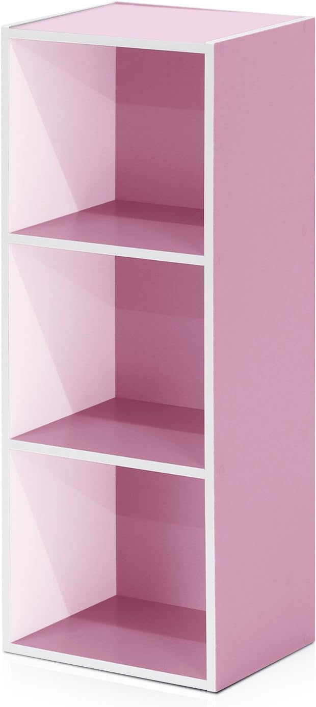 Furinno LUDER Book Shelf, 5-Cube Bookshelf, Reversible Bookcase, 9.4 x 19.5 x 31.5, Easy Assembly, for Living Room, Bedroom, Home Office, White