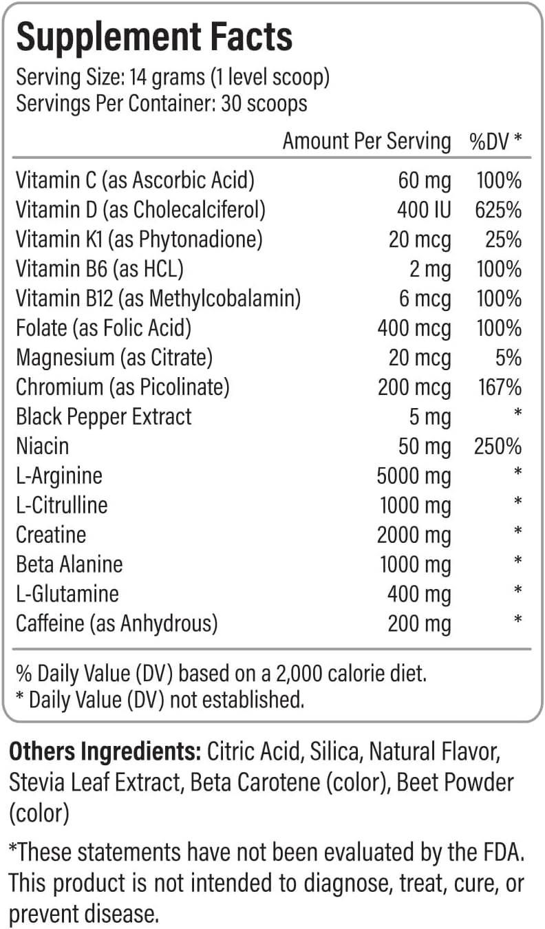 Fenix L-Arginine Complete 5000mg Nitric Oxide Booster, Pineapple