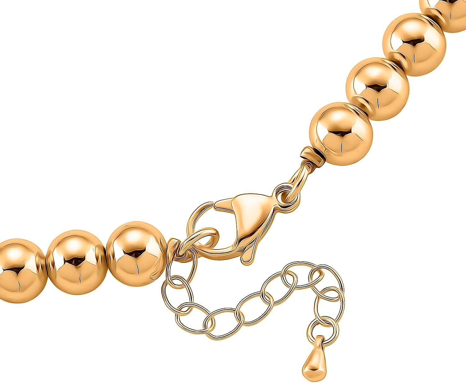 Round Shape Beaded Chain Necklace in Goldtone 20-22 Inches