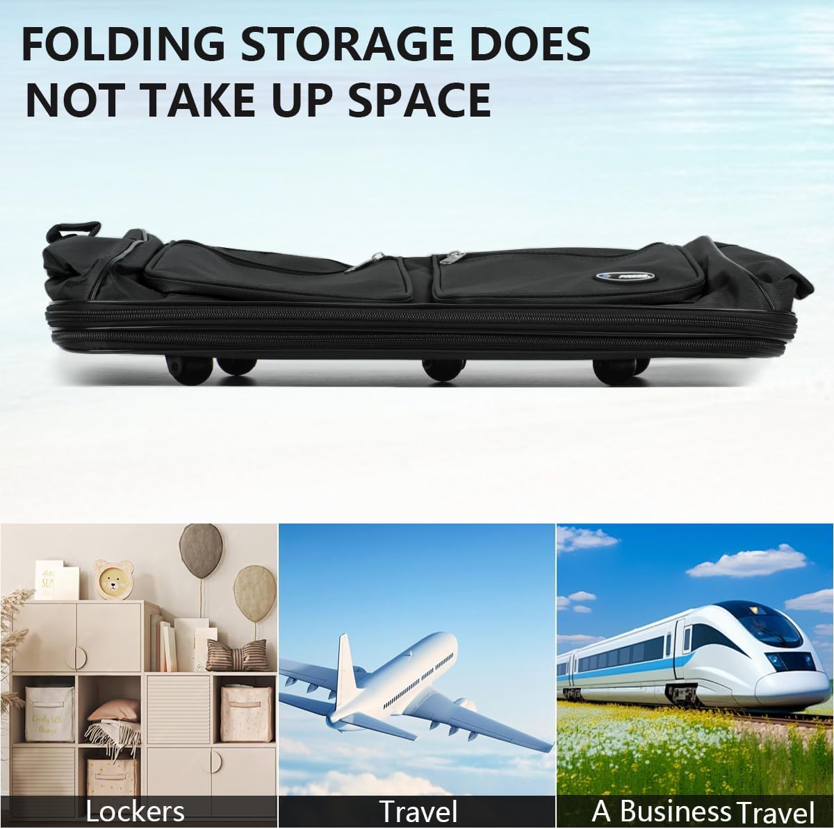 40'' Expandable Rolling Duffel Bag Suitcases w/Wheels,Foldable Luggage Bag