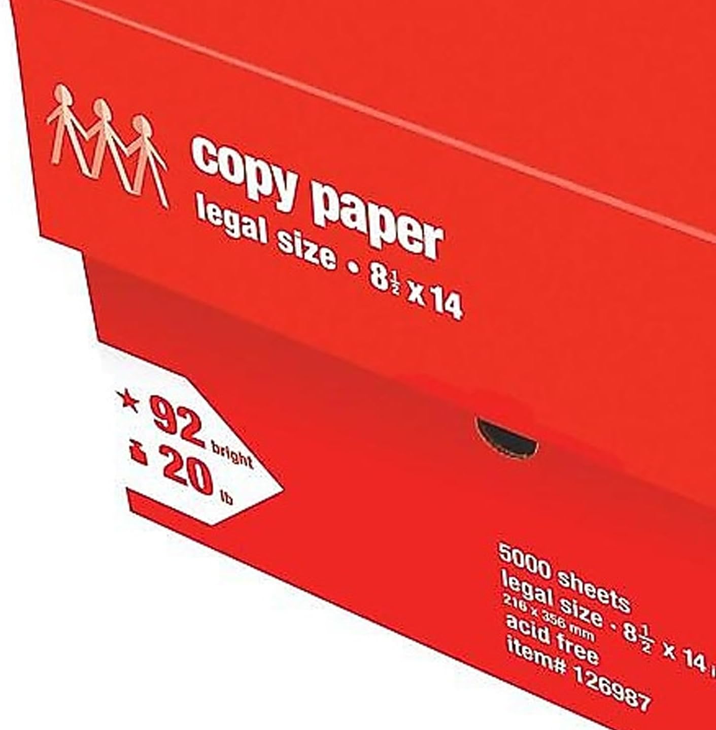 Staples TRU RED Copy & Printer Paper, 8.5 x 11, 20 lb, 92 Bright, 5,000 Sheets/Carton, White Letter Size Paper for Office, School & Home