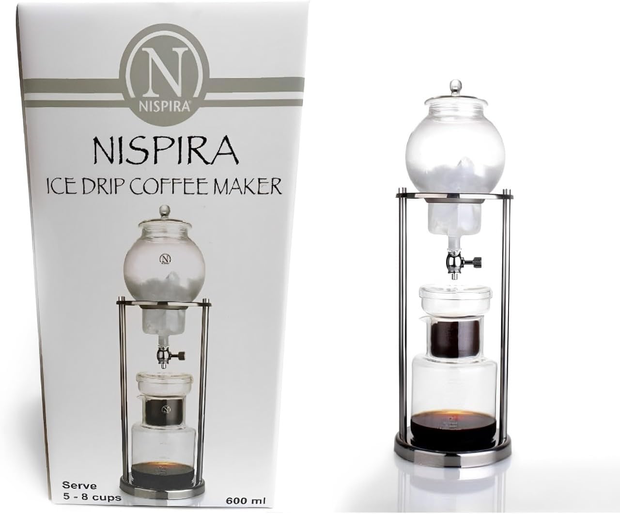 NISPIRA Luxury Ice Cold Brew Dripper Coffee Maker in Stainless steel, 600 ml Copper