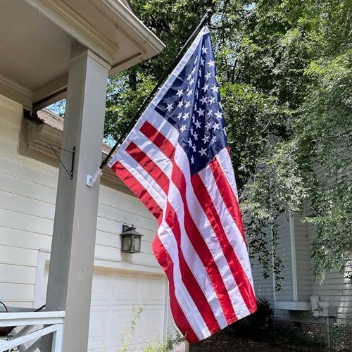 TOPFLAGS American Flag 4x6 Heavy Duty Outdoor US Flags for Outside Embroidered Stars USA Banner Sewn Stripes with Brass Grommets Vibrant Color