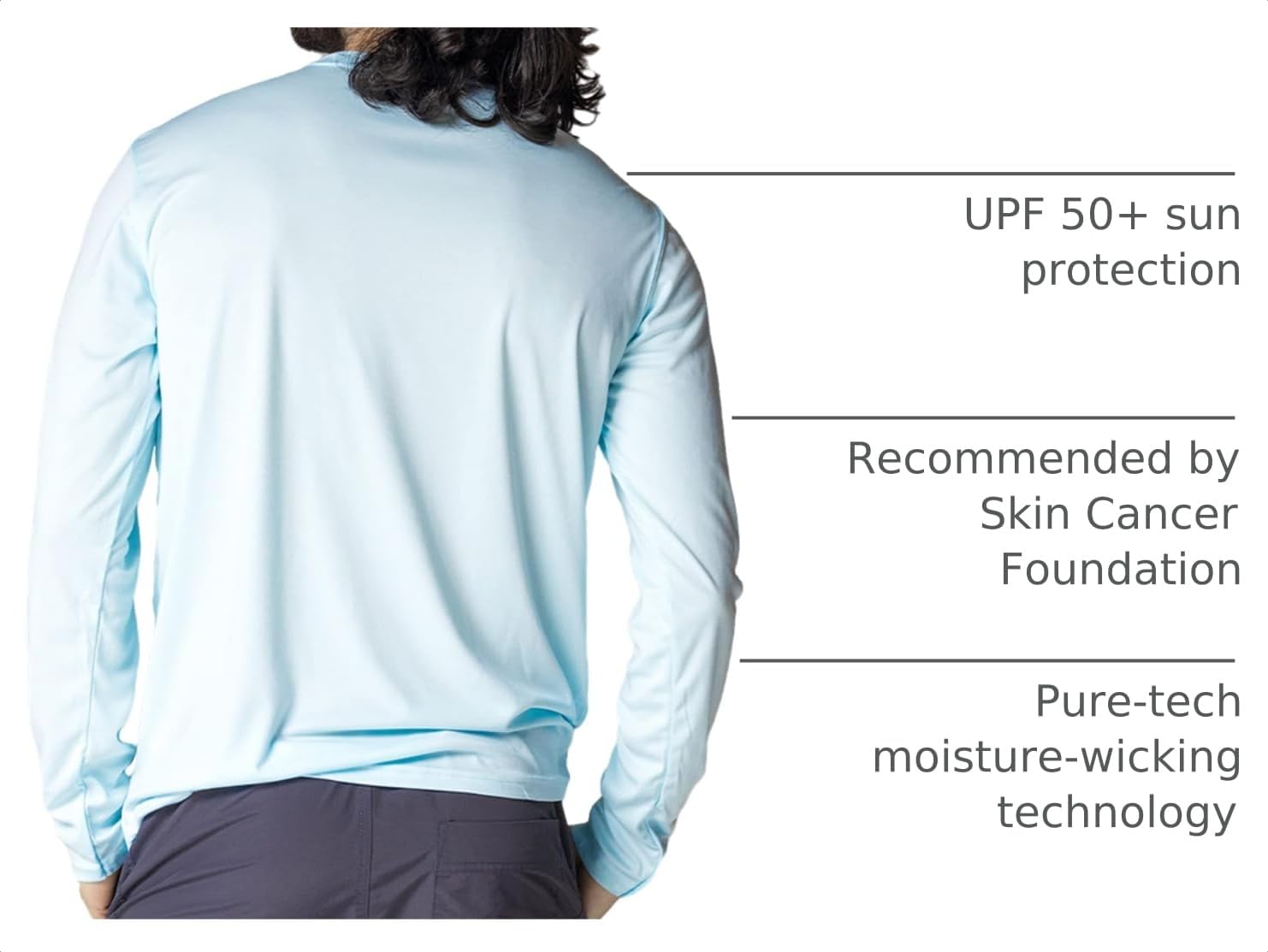 Vapor Apparel Men's Outdoor UPF 50+ Long Sleeve T-Shirt, UV Sun Protection for Fishing, Running, Hiking, Swimming