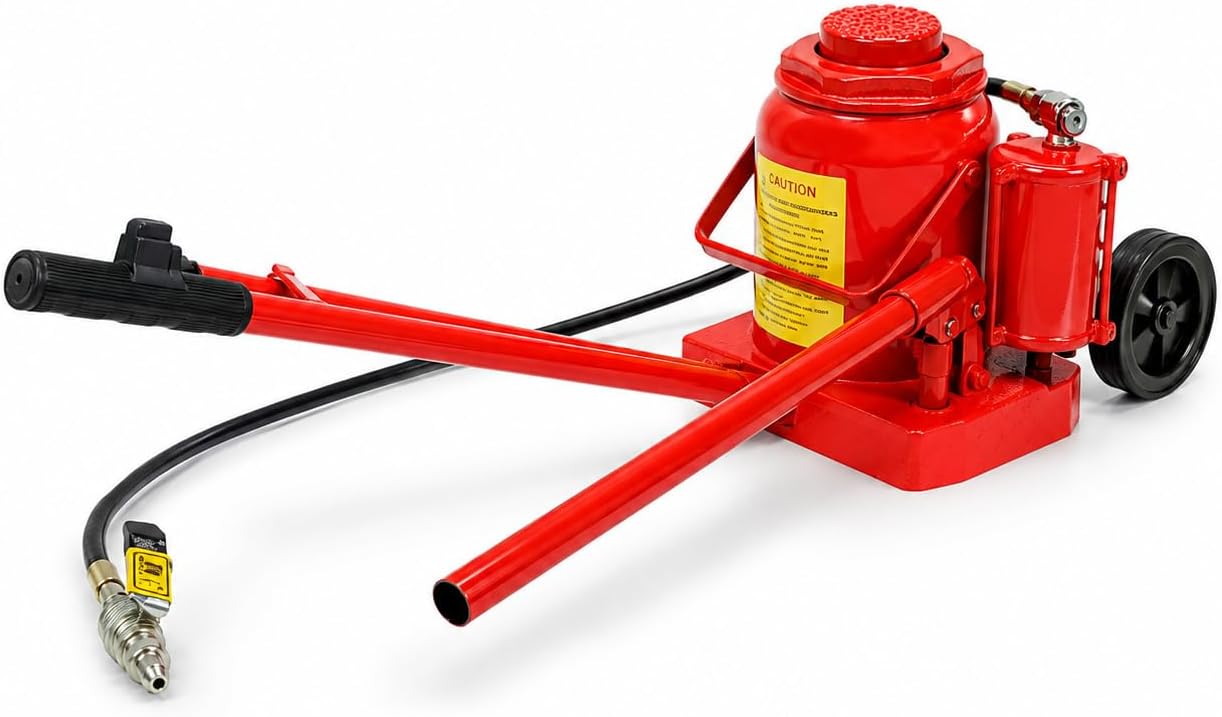 Stark USA 12-Ton (24,000 LBS) Capacity Air/Hydraulic Bottle Jack Low Profile Bottle Jack Lift Auto Repair Automobile Truck SUV Car Lift with Handle