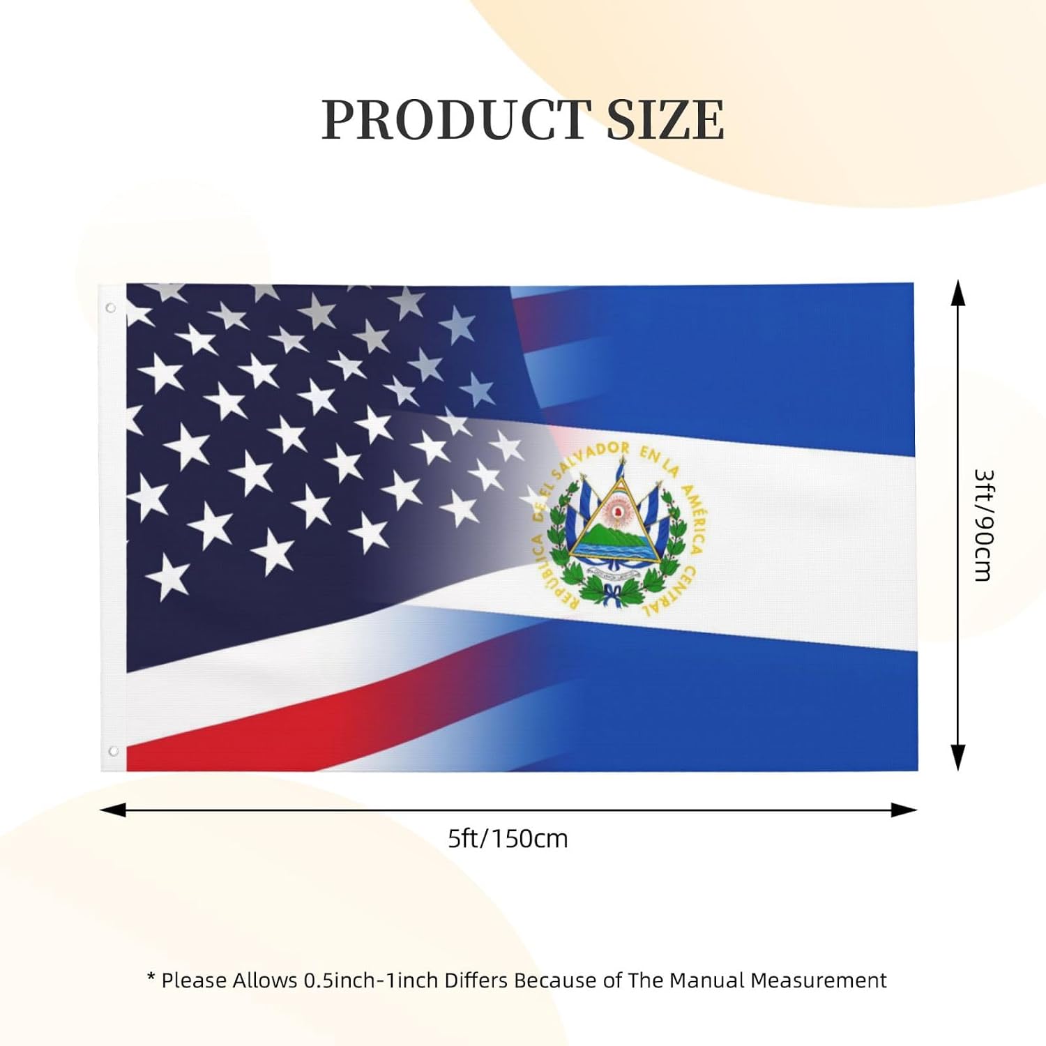 Nicaragua Nicaraguan And American Flag America USA 3x5 Ft Patriotic Banner Outdoor Indoor Decoration National Flags for Garden Car Yard Outside Decor