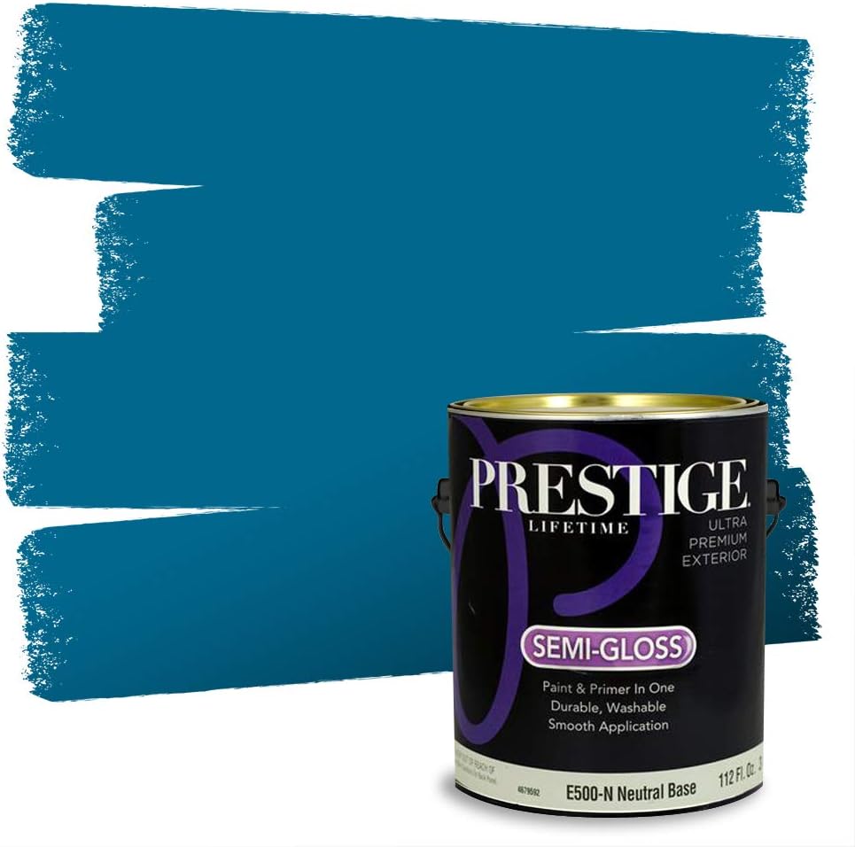 PRESTIGE Paints Exterior Paint and Primer In One, 1-Gallon, Satin, Comparable Match of Sherwin Williams* Blueblood*