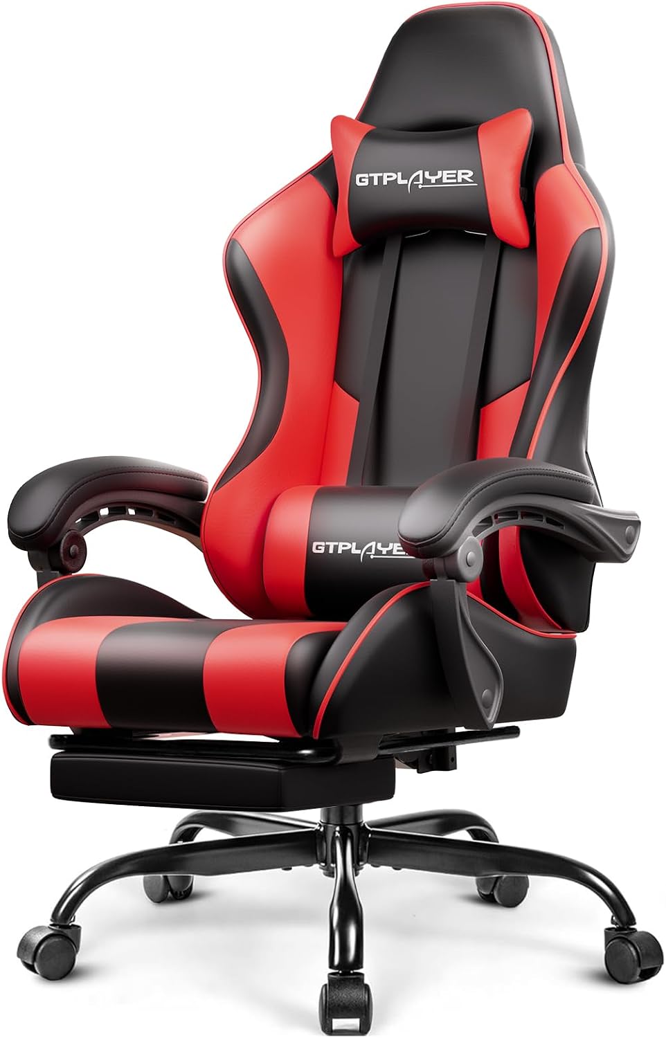GTPLAYER Gaming Chair, Computer Chair with Footrest and Lumbar Support