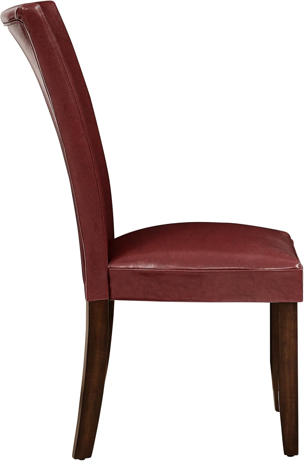 Steve Silver Company Hartford Parsons Chair, Vegan Leather, Contemporary Style, Dining Room, Kitchen, Asian Hardwood Solids, Ergonomic Shape Backing, 20" D x 28" W x 41" H, Brown
