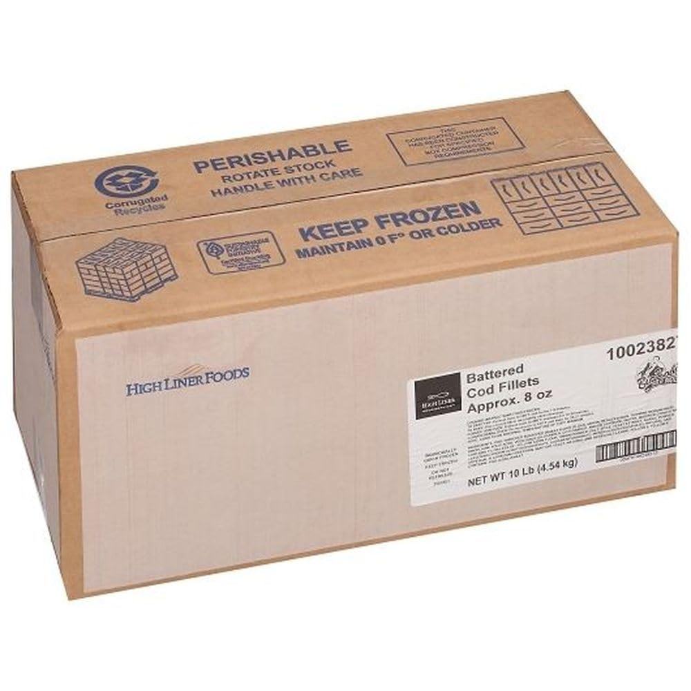 Big Bobs Belly Buster New England Style Batter Cod Fillet, 8 Ounce of 18-23 Pieces, 10 Pound -- 1 each.