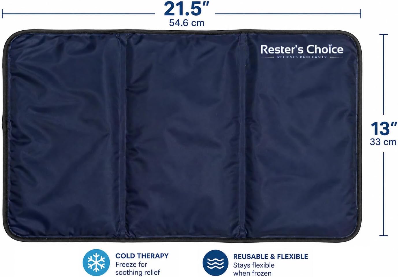 Gel Soft Flexible Ice Pack for Injuries Reusable - (Large: 11"x14.5") for Hip, Shoulder, Knee, Back - Comfy Cold Pack Compress for Swelling, Bruises, Surgery