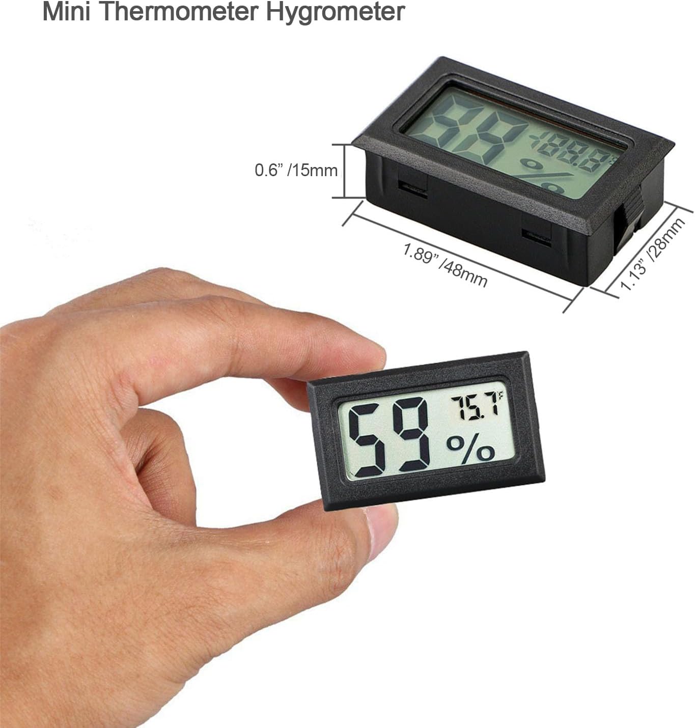 4-Pack Mini Indoor Temperature Humidity Meters Digital Gauge