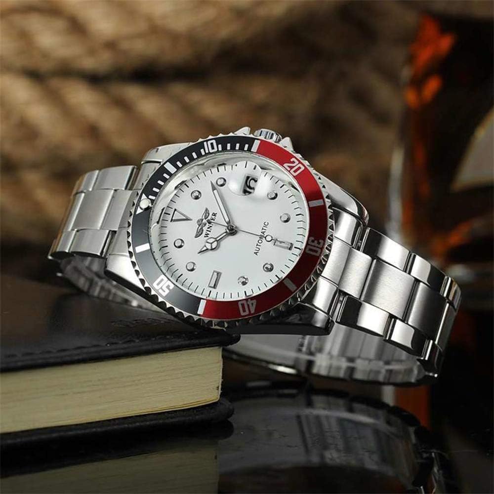 MASTOP Men Automatic Mechanical Watches Full Steel Waterproof Mens Watches | Calendar,Fashion Wristwatch for Men