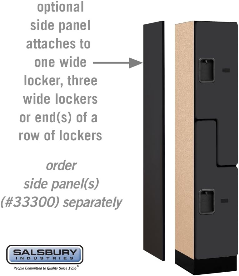 Salsbury Industries Double Tier 'S' Style Designer Wood Locker, Mahogany, 5' 3" x 15"