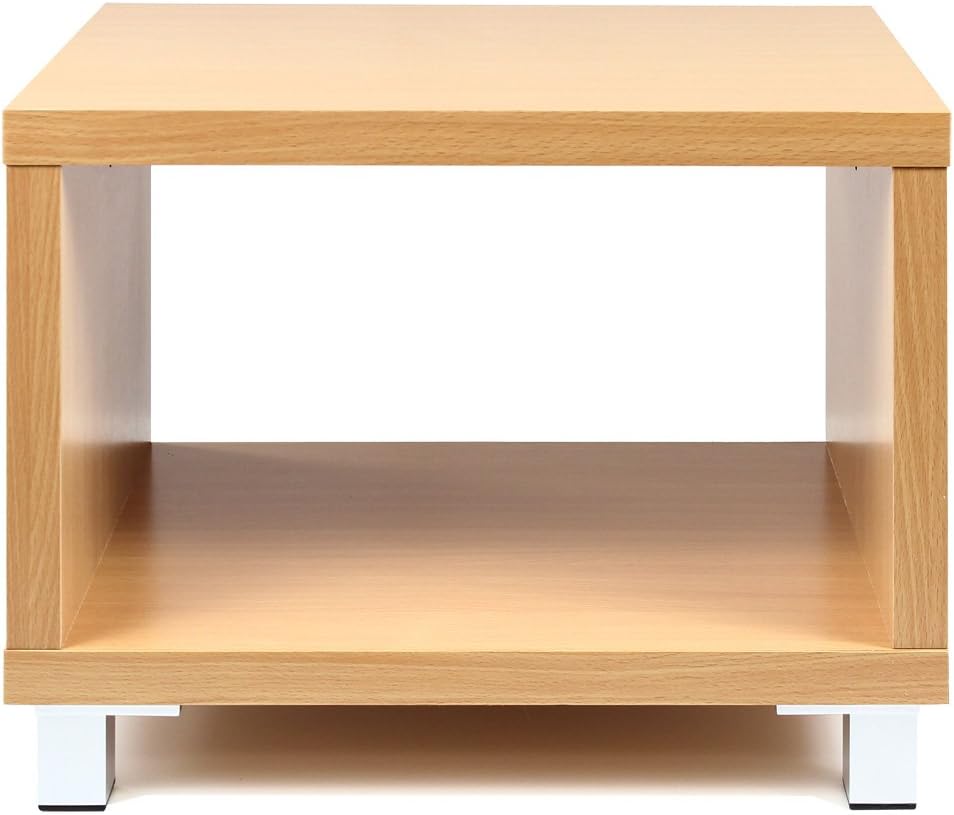 Furinno Turn-N-Tube TV Riser Stand, 2-Tier Small Elevated No Tools TV Stand, TV Console for TV up to 32 inch, 15.8 x 23.8 x 11, for Living Room, Bedroom, French Oak/Black