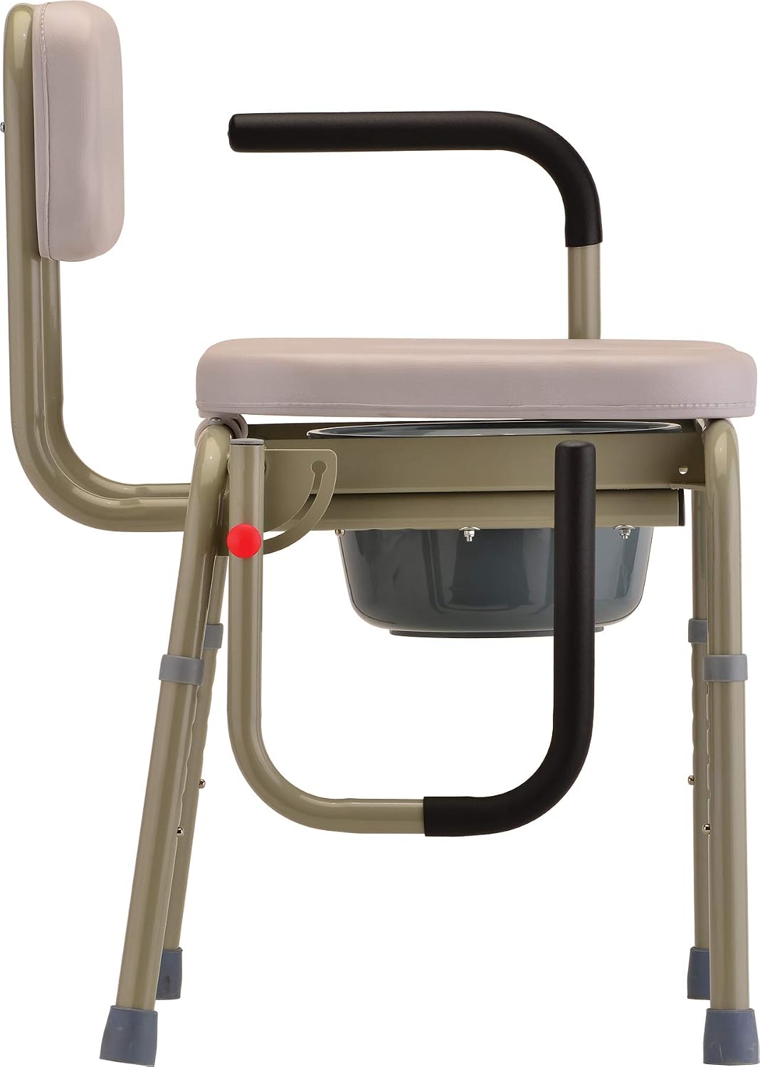 NOVA Medical Products Drop Arm Commode with Padded Seat and Back, Drop Down Arms for Easy Transfer
