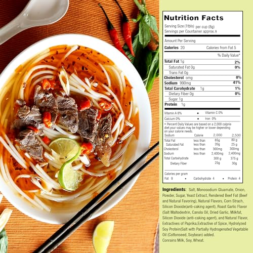 Essence of Lotus Instant Spicy Beef Pho Soup Mix — Ready-to-Eat Flavorful, Restaurant-Quality Pho broth, Made in the US (Spicy Beef Soup Mix, 1-Pack) | Ready-to-Eat, broth