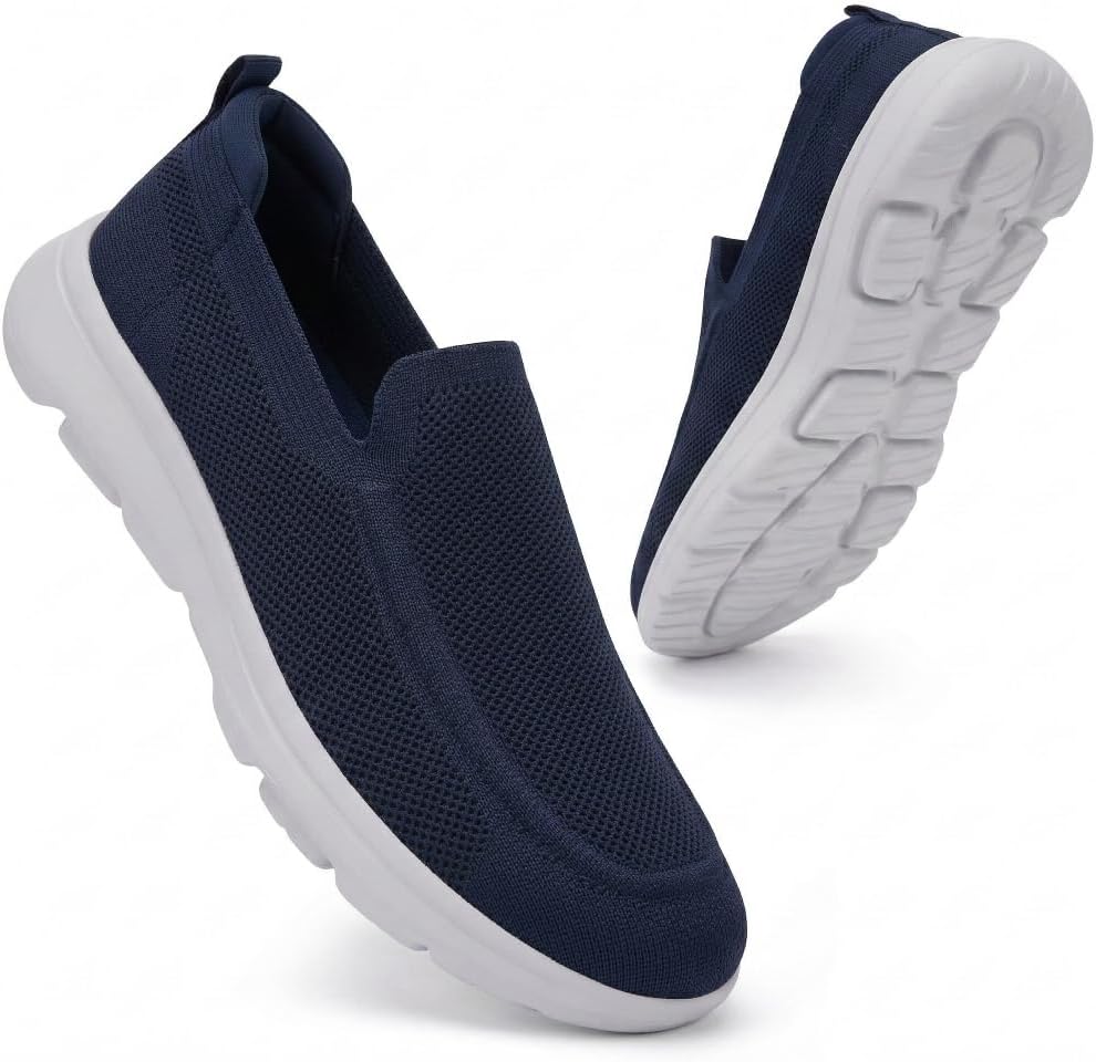konhill Mens Slip On Shoes Lightweight Walking Shoes Anti Slip