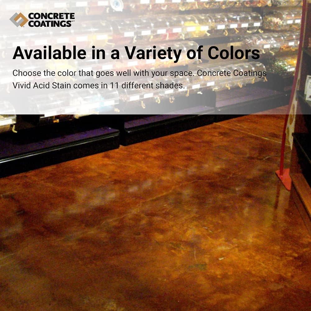 CC Concrete Coatings Vivid Acid Stain for Concrete | Weathered Terracotta | 4 oz Tester