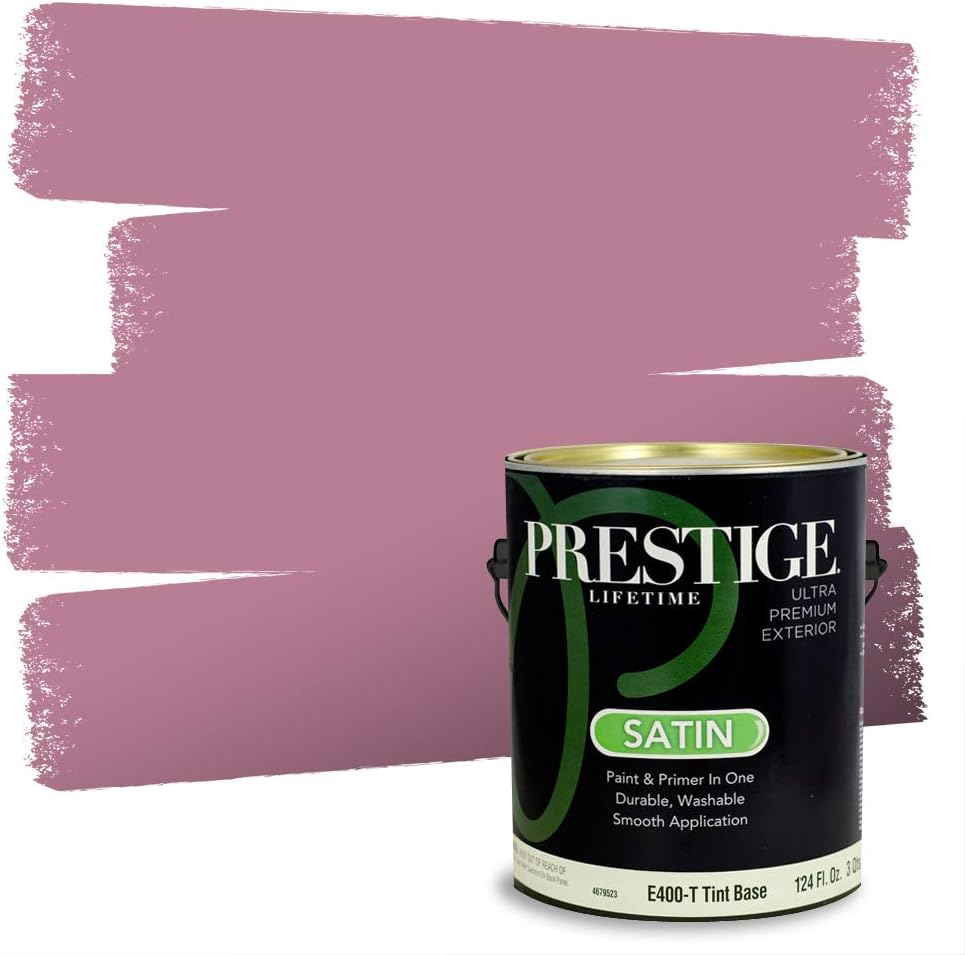 PRESTIGE Paints Exterior Paint and Primer In One, 1-Gallon, Satin, Comparable Match of Sherwin Williams* Grandeur Plum*