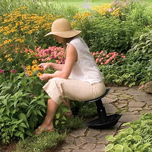 Vertex Premium Garden Rocker with Cushion, Cover and Pockets | Gardeners Work Seat Stool for Weeding Planting Tool | Made in USA | Model GB1227