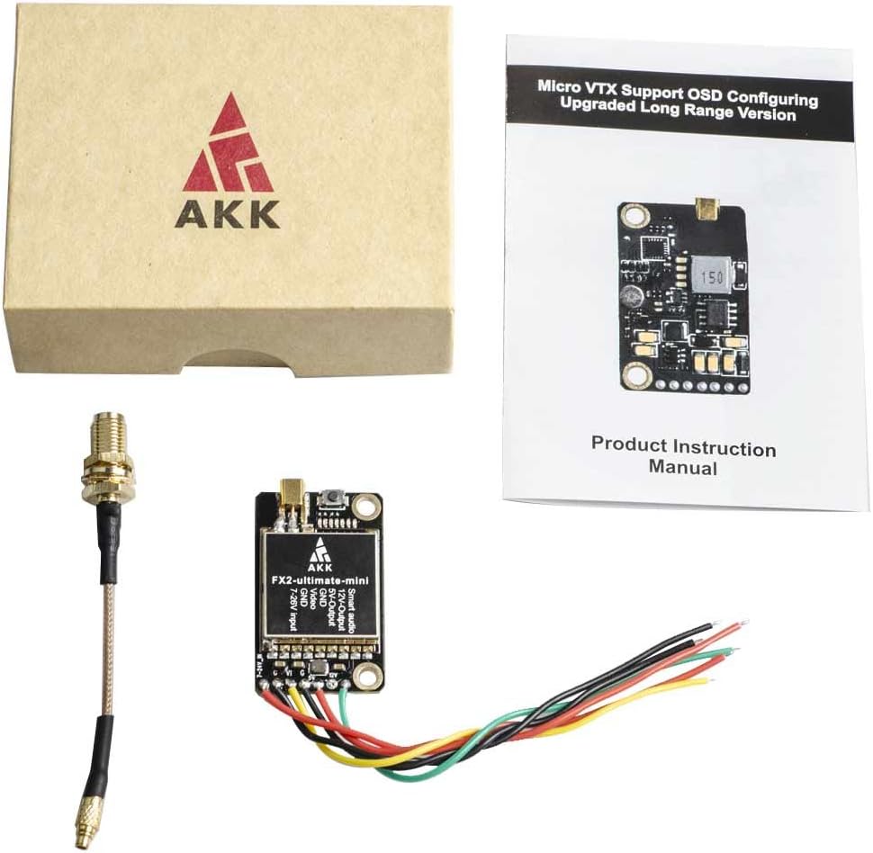 AKK FX2-ultimate-mini(US Version) 5.8GHz 37CH Smart Audio VTX Support OSD Configuring via Betaflight Flight Control Board Long Range FPV Transmitter