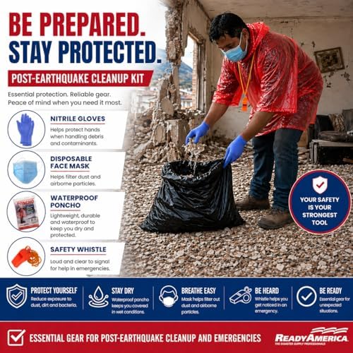 Ready America 70280 72 Hour Emergency Kit, 2-Person, 3-Day Backpack, Includes First Aid Kit, Survival Blanket