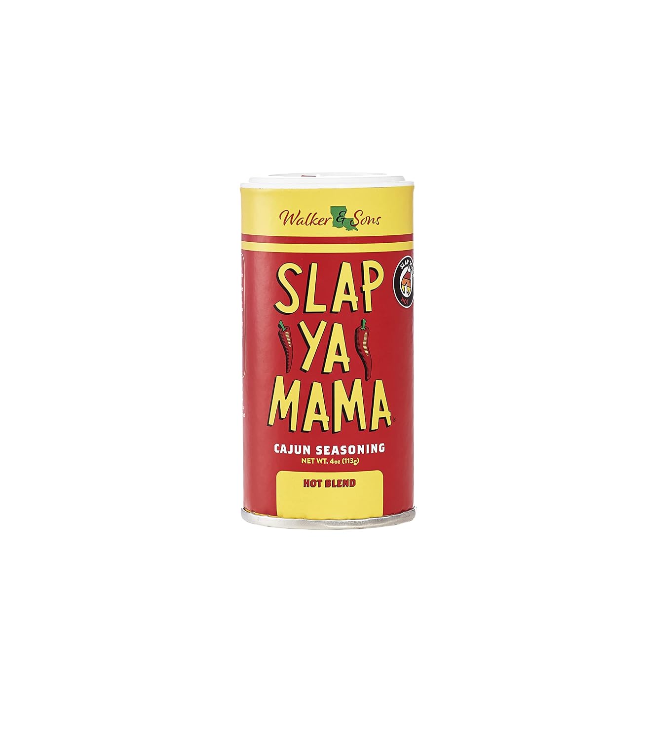 Slap Ya Mama Cajun Seasoning from Louisiana, Hot Blend, No MSG and Kosher, 8 Ounce Can | one 8 oz canister of Hot Blend Cajun seasoning for chicken, seafood, vegetables, grilling, and everyday meals.